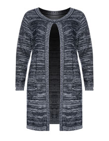 Manon Baptiste Open cardigan with cotton Dark-Blue / White
