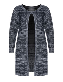 Manon Baptiste Open cardigan with cotton Dark-Blue / White