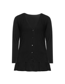 Manon Baptiste Volant cardigan Black