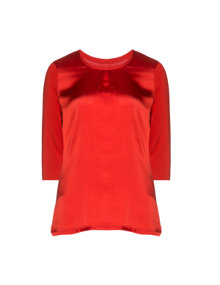 Basler Shirt made of elegant material mix Red