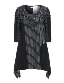 Gozzip Structured longshirt Black / Grey