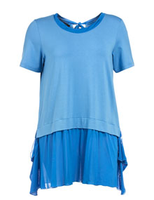 Sallie Sahne 2-in-1 look jersey shirt Blue