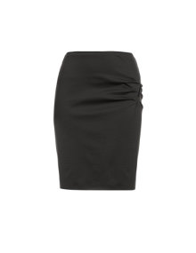 Evelin Brandt Straight skirt with ruffles Black / Anthracite