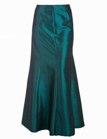 Weise  Long fishtail skirt Petrol / Glossy