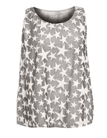 Manon Baptiste Star-patterned transparent top Ivory-White / Graphit-Grey
