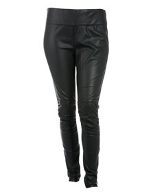 Carmakoma Leather-look trousers Black