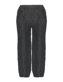 Grizas Creased look linen trousers Anthracite