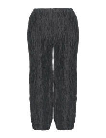 Grizas Creased look linen trousers Anthracite