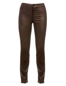 NYDJ Five-pocket trousers with metallic look Dark-Brown
