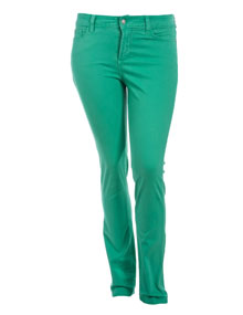 NYDJ Slim-cut cotton trousers May-Green