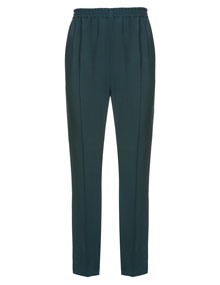 Persona Elastic trousers with pleat Dark-Green