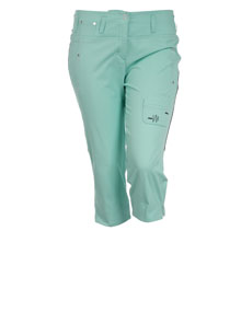 Sportalm Cropped cotton-blend trousers Mint / Black