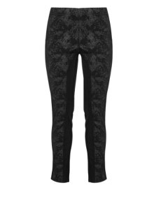 Zhenzi Slip-in trousers with elastic waistband Black