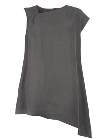 Isolde Roth Asymmetric ramie tunic Brown