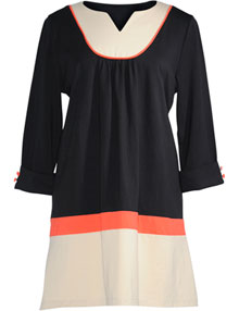 Manon Baptiste Tri colour tunic Black / Beige