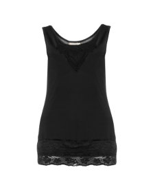 Gozzip Romantic lace top Black