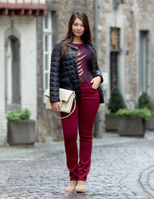 NYDJ 5 pocket skinny jeans Bordeaux-Red
