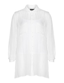 Carmakoma Transparent chiffon blouse White
