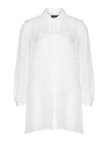 Carmakoma Transparent chiffon blouse White