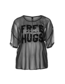 Yppig Transparent logo t-shirt Black