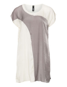 Yppig Wide bi-colour t-shirt Light-Brown / Cream
