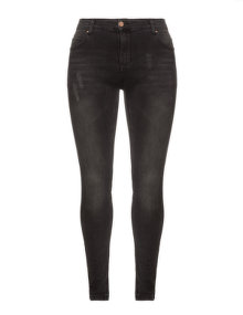 Carmakoma Distressed slim fit jeans Black