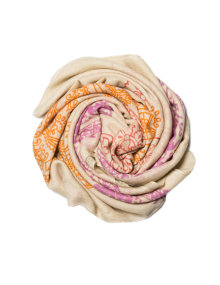 Passigatti Floral print scarf Beige / Orange