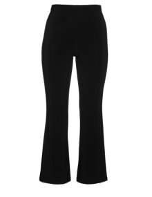 Yoek Chiffon trousers with elastic waistband Black