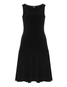 Hermann Lange Dress with godet pleats Black