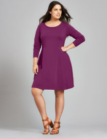 Manon Baptiste Tapered cotton day dress Berry-Purple