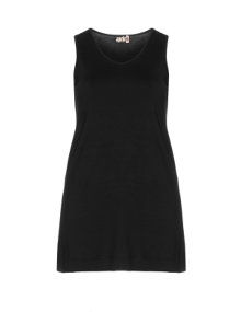 Aprico A-line jersey top Black