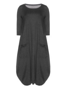 Isolde Roth Cotton balloon dress Anthracite