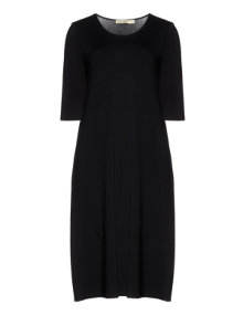 Isolde Roth Jersey dress with inverted pleats Black
