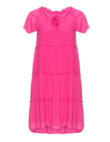 Zay Rushed cotton dress Pink