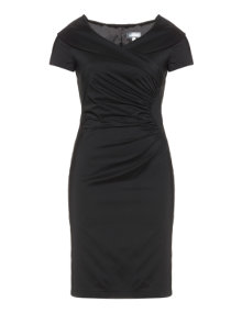 Weise  Fitted stretch taffeta dress Black