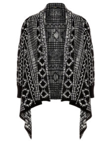 Mat Shawl collar cardigan Black / Grey