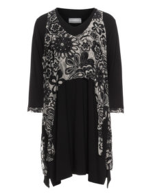 Turbulence Combined dress Black / Beige