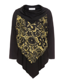 Turbulence Combined long sleeved tunic Black / Curcuma