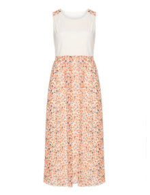 Manon Baptiste Printed Chiffon Maxi Dress Beige / Versicolour