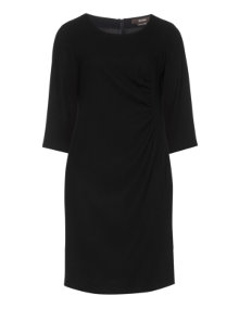 Persona Gathered shift dress Black