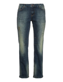 Zizzi Identity Straight cut studded jeans Blue