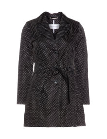 Steilmann Short polkadot trenchcoat Black / White