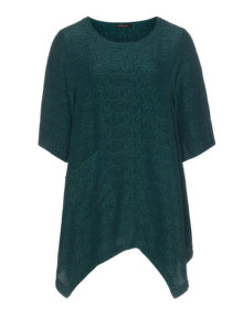 Grizas Silk cotton t-shirt Petrol