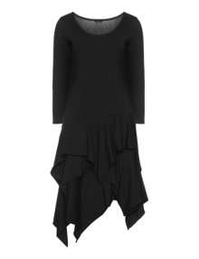 Boris Tapered cotton dress Black