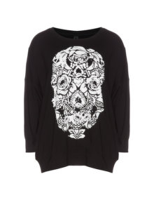 Yoek Knot pattern sweatshirt Black / White
