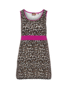 Aprico Leopard printed A-line top Beige / Versicolour