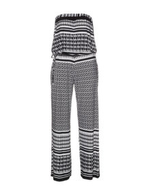 Mat Printed jumpsuit Black / White