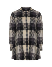 Isolde Roth Checked cotton shirt Grey / Beige