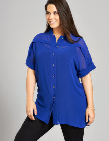Manon Baptiste Sheer shirt blouse Blue