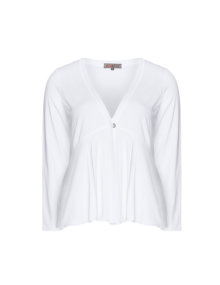 Exelle Buttoned jersey jacket White